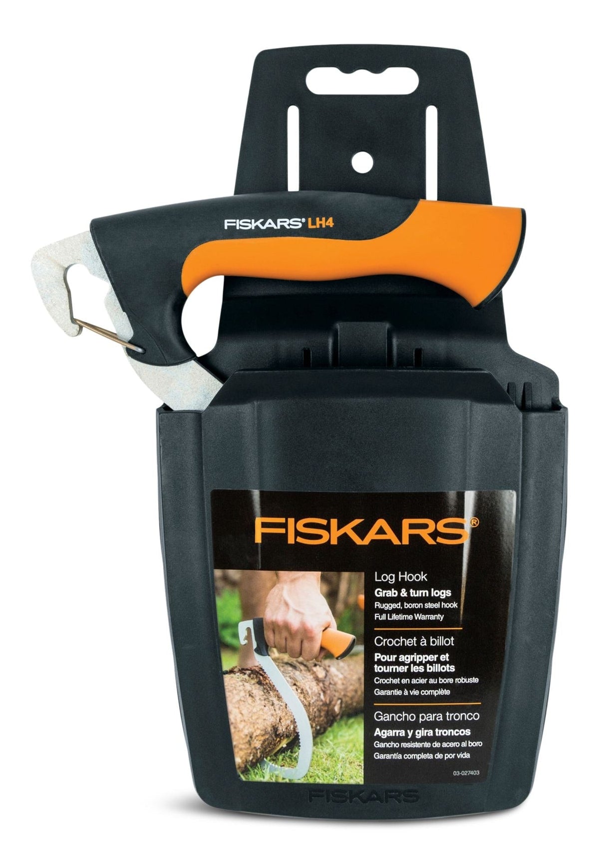 Fiskars Log Hook, Black/Orange