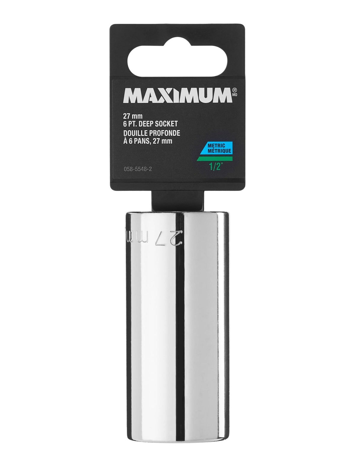 MAXIMUM 1/2" Drive 27mm Deep Socket