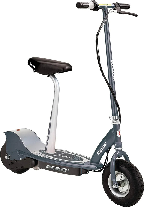An electric scooter suitable for children over 13 years old - 9-inch inflatable tires, detachable seat, maximum speed of 15 miles per hour, maximum riding time of up to 40 minutes, suitable for users weighing no more than 220 pounds. F7