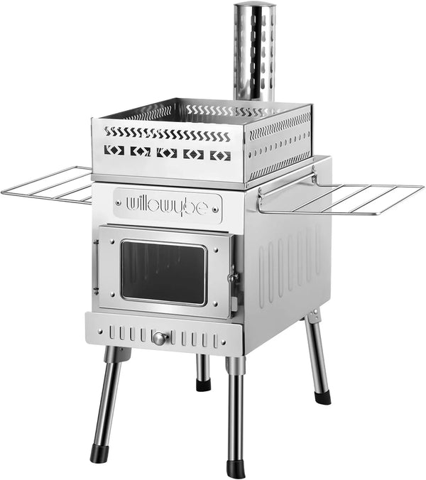 Outdoor sauna hot water tent stove, rocket-type heater, portable camping wood stove, cooking equipment for dry sauna, cooking tools suitable for husbands and friends X6