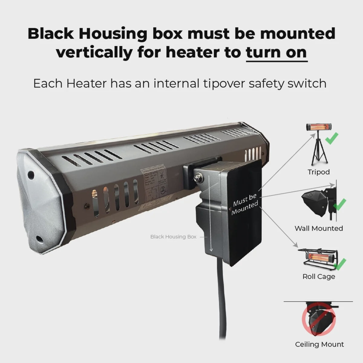 Heat Storm Tradesman 1500-Watt Electric Outdoor Infrared Quartz Portable Space Heater with Wall/Ceiling Mount