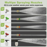 Firstness Pressure Washer 3500 PSI, Electric Power Washer w/ 26 ft Hose, 4 Quick Connect Nozzles, High Pressure Cleaning Machine with Foam Cannon,...