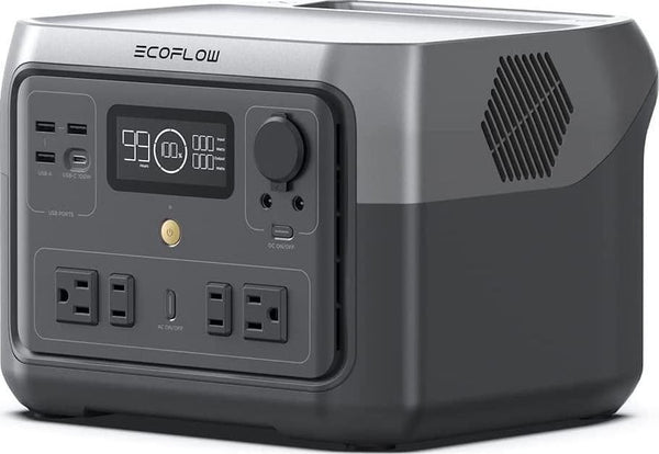 EcoFlow RIVER 2 Max Portable Power Station 512Wh Capacity.Solar Generator.1000W AC Output for Outdoor Camping.Home Backup.Emergency.RV.off-Grid Q3