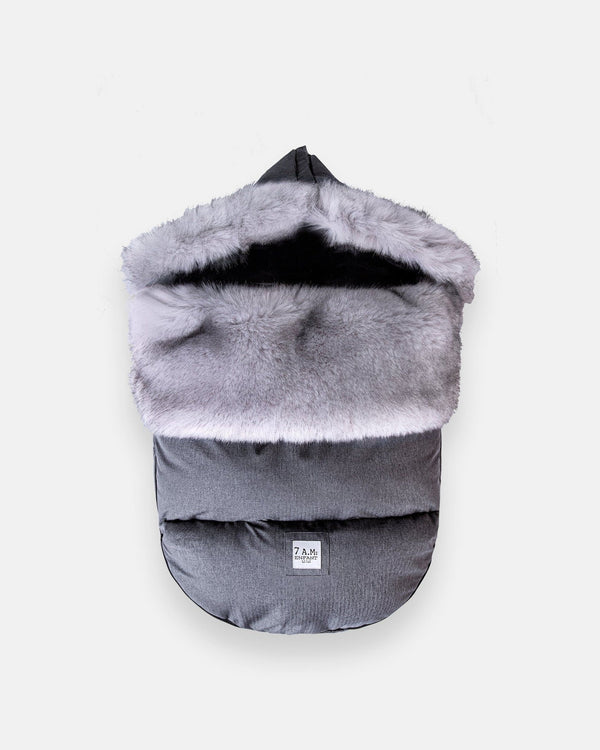 7AM Enfant PlushPod - Tundra Heather Grey Dark Faux, 0-18M X7