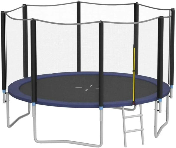 8 feet, 10 feet, 12 feet, 14 feet, 15 feet, 16 feet children's and adult trampolines. Certified by ASTM with netting. Made of thick steel plates, durable, suitable for outdoor large-scale leisure trampolines in various weather conditions, equipped wi P1