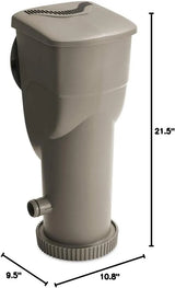 Gallons Per Hour 2 in 1 Filter Pump and Skimmer System with Clamps and 1.5 Inch Hose Fitting for Above Ground Swimming Pools