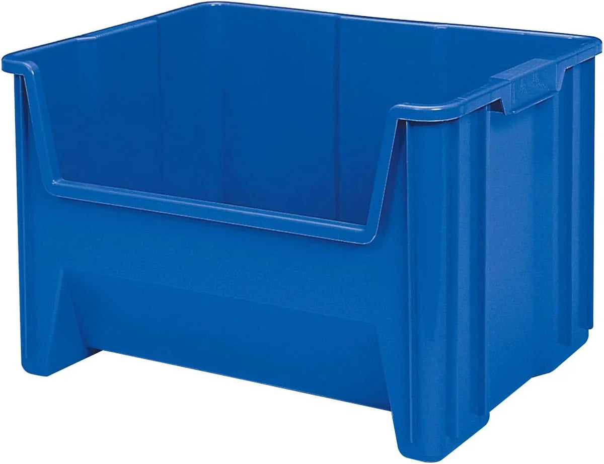 Akro-Mils 13017 Stack-N-Store Heavy Duty Stackable Open Front Plastic Storage Container Bin, (15-Inch x 20-Inch x 12-1/2-Inch), Gray, (3-Pack)