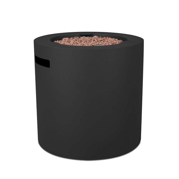 Aegean Steel Propane Fire Pit Hidden Tank in Black, 24-in G4