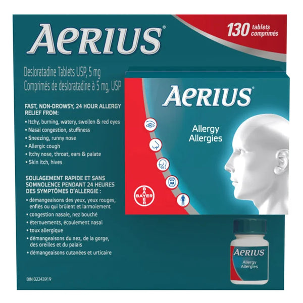 Aerius Allergy Relief, 130 Tablets P6