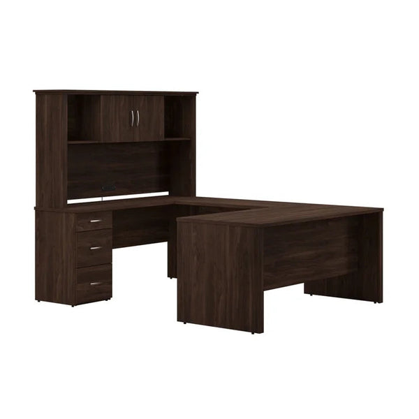 Bestar - Gosford U-Shaped Desk with Hutch W9