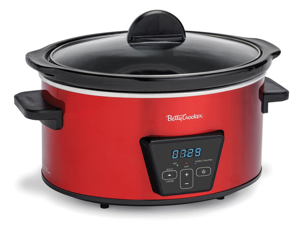 Betty Crocker Digital Programmable Slow Cooker with Tempered Glass Lid, 5-qt Z5