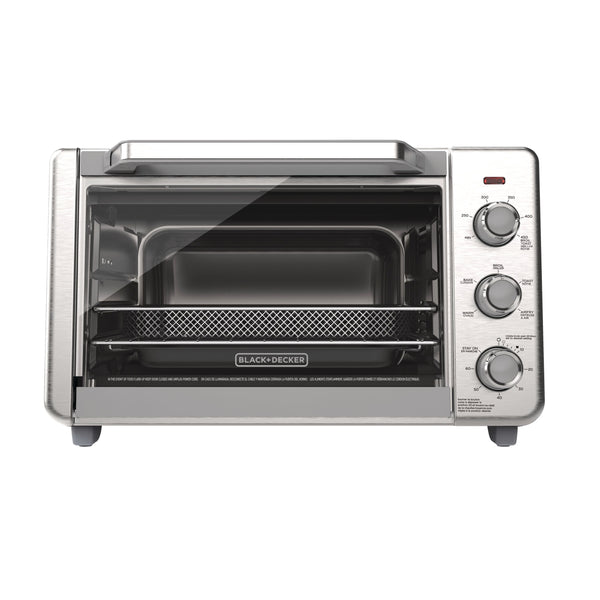 Black & Decker Crisp 'N bake 6-Slice Air Fryer Toaster Oven, Stainless Steel, 5 Cooking Functions D6