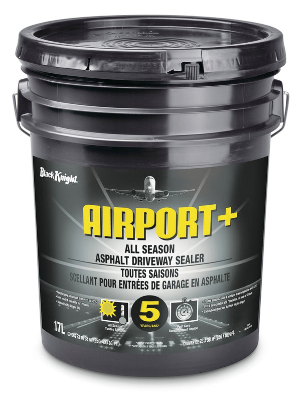 Black Knight Airport+ All-Season Driveway Asphalt Sealer, 250-400 sq. ft Coverage, 17-L L1