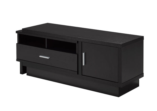 Brassex Darel 48-in Expandable Dark Cherry TV Stand with Storage Shelf and Cabinet D3