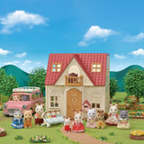 Calico Critters Red Roof Cozy Cottage Dollhouse Playset with Figure and Furniture