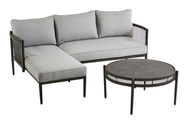 CANVAS Brooks Outdoor Patio Sectional Set, 3-pc, Water/Stain/Fade-Resistant Cushions E1