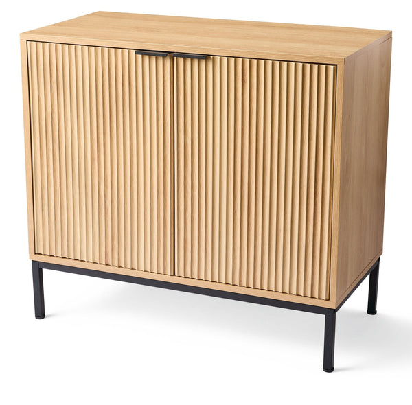 Canvas Byward Scallop Accent Cabinet Oak Y7