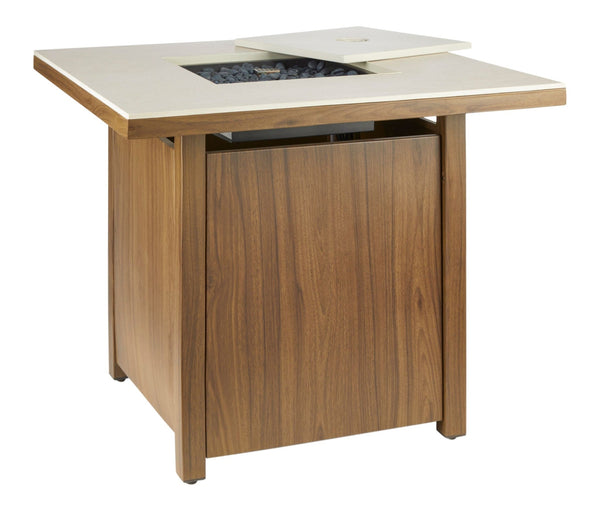 CANVAS Clarke LP Gas Outdoor Fire Table, 40,000 BTUs, 30-in, Brown G9