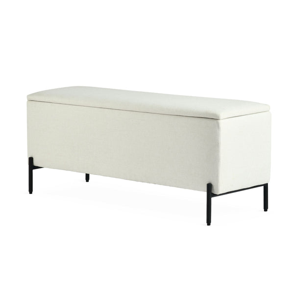 Canvas Picton Storage Bench, White I9