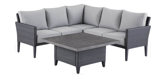 CANVAS Renfrew Square Outdoor Patio Conversation Dining Set with UV-Resistant Cushions, 3-pc T7
