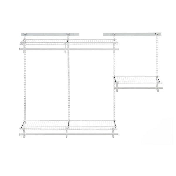 ClosetMaid Wire Shelf Track Closet Organizer Kit, White, 4 x 6-ft R1