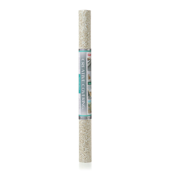 Con-Tact Creative Covering Removable Adhesive Shelf/Drawer Liner, Beige Granite, 18-in x 9-ft A8