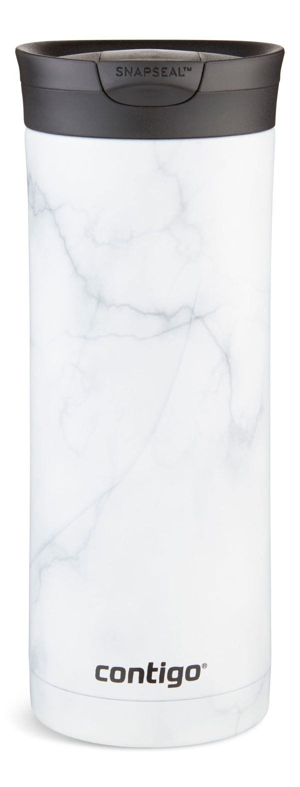 Contigo Huron 2.0 Couture Insulated Stainless Steel Travel Mug, Leak-proof Lid, White Marble, 20-oz Q4