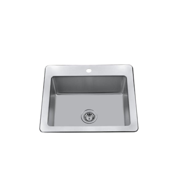 CraftX 25-in Brushed Satin Stainless Steel Drop-in Sink P5