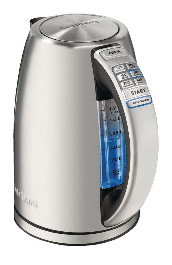 Cuisinart Cordless Electric Kettle with 7 Preset Temperatures, Stainless Steel, 1.7-L N8