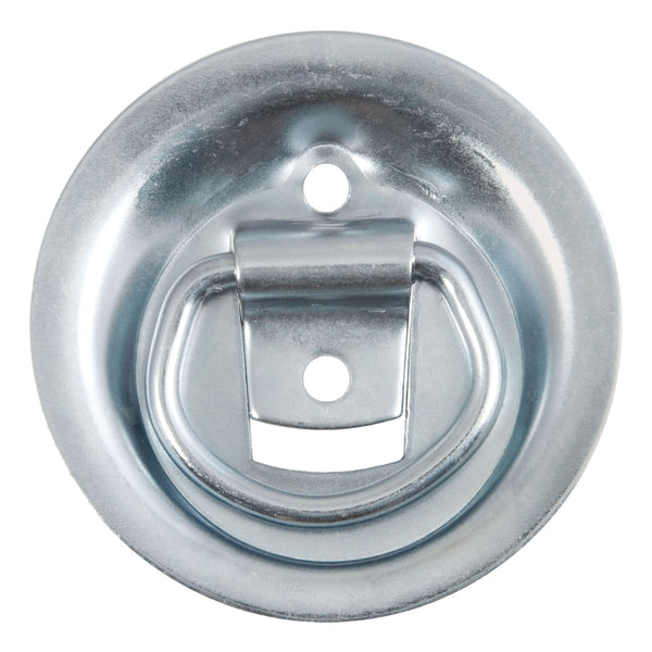 CURT 83710 1-1/8-in x 1-5/8-in Recessed Tie-Down Ring (1000-lb, Clear Zinc) D6
