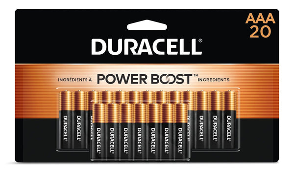 Duracell Coppertop AAA Batteries, Alkaline, 20-pk G9