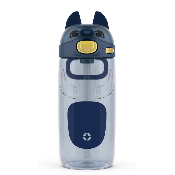 ello Ellies Kids' Reusable Tritan Plastic Water Bottle, 16-oz, Assorted Colours, with Removable Straw H2