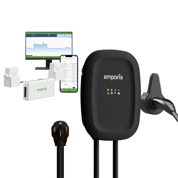 Emporia 40A Wi-Fi Level 2 NEMA 14-50 NACS EV Charger with Load Management C1