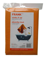 FRANK All-Purpose Machine Washable Synthetic Giant Shammy Towel, Orange, 3-pk