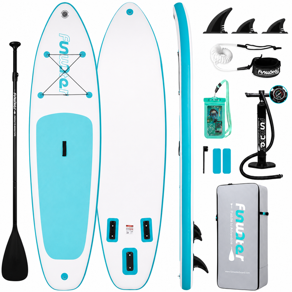 FunWater 10 ft 6 in Inflatable Stand Up Paddle Board Set – Sky Blue Y2