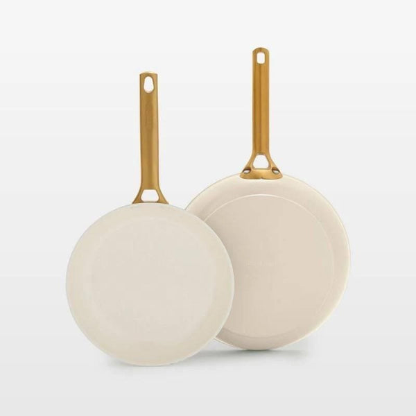 GreenPan Luxe 2pc Ceramic Frypan set - cream H8