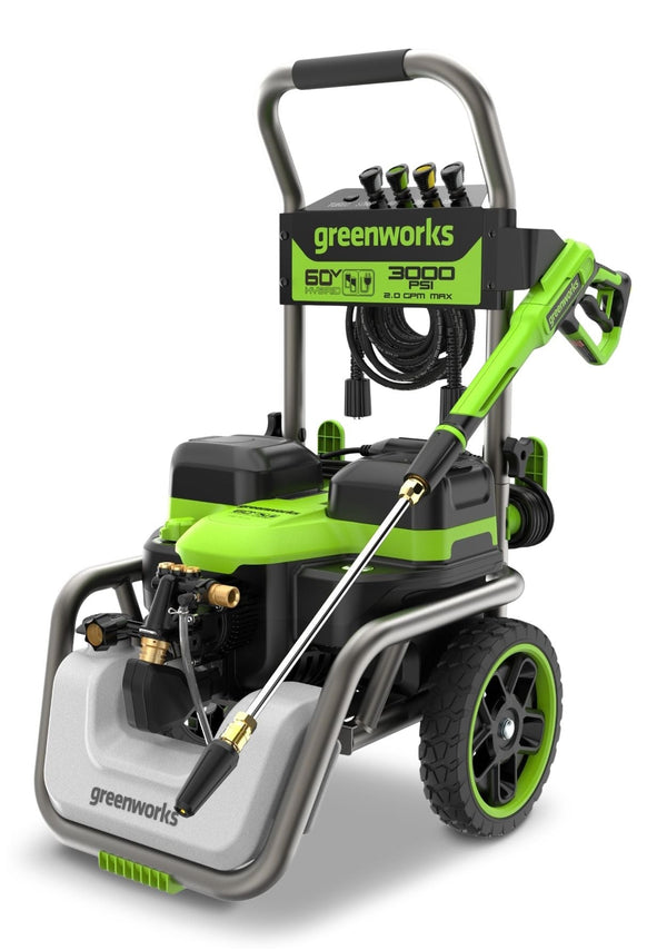 Greenworks 60V 3000PSI 2.0GPM Hybrid AC/DC Pressure Washer, Tool Only L0