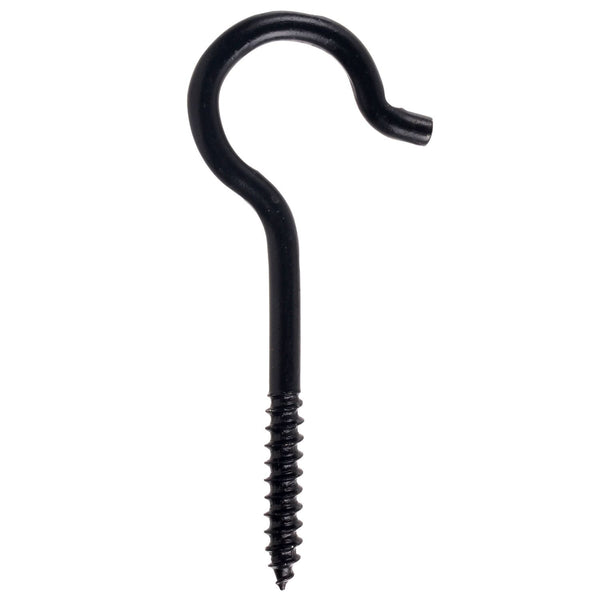 Hillman Screw Hook, 3-3/8-in, Black V7