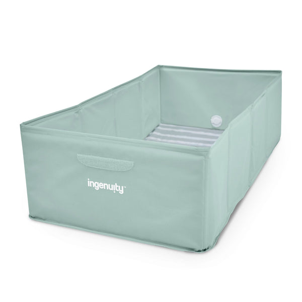 Ingenuity TuckAway Toddler-Friendly Travel Tub, Green B0