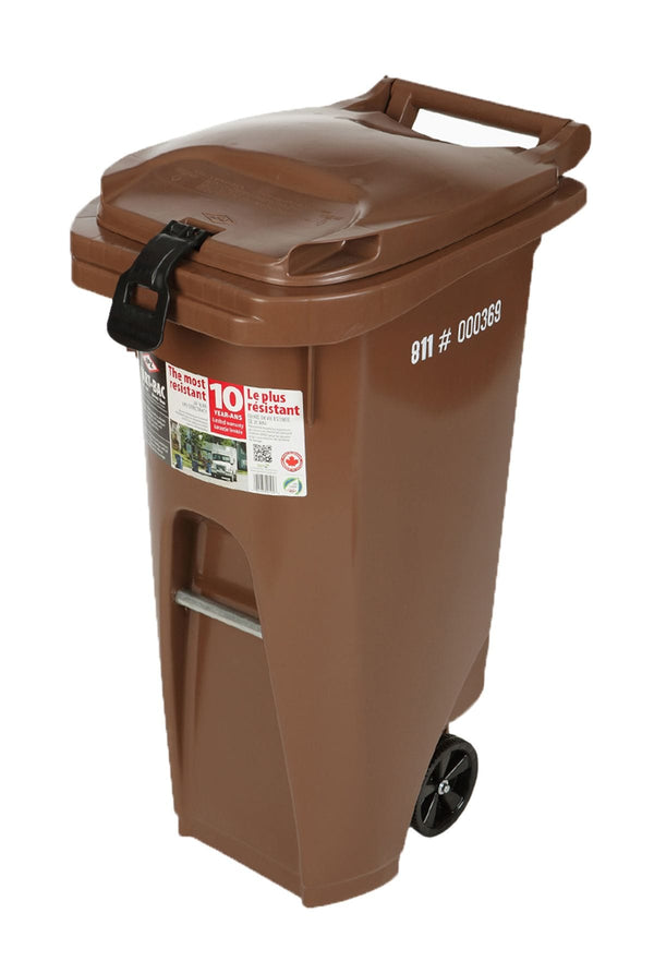 IPL Mastercart Plastic Rectangular Wheeled Compost Bin/Garbage Can with Lock, Assorted Colours, 79.5-L D2