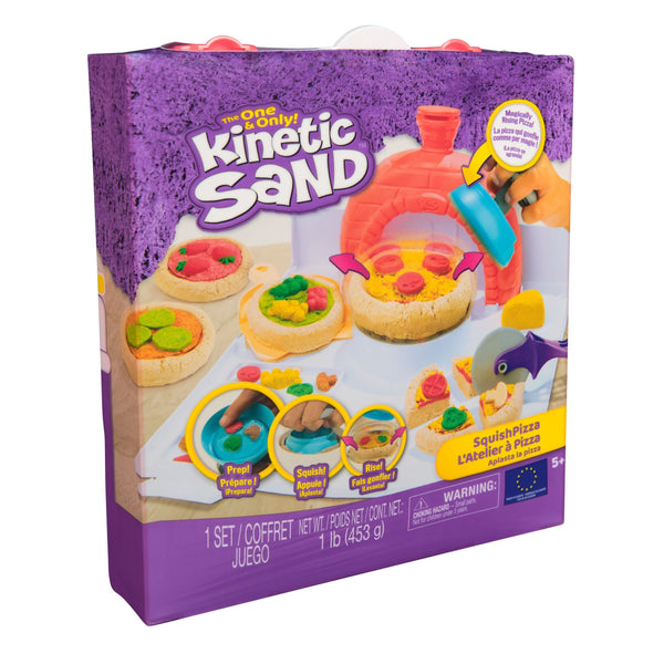Kinetic Sand 4-Colour SquishPizza Set with Rising Action J2