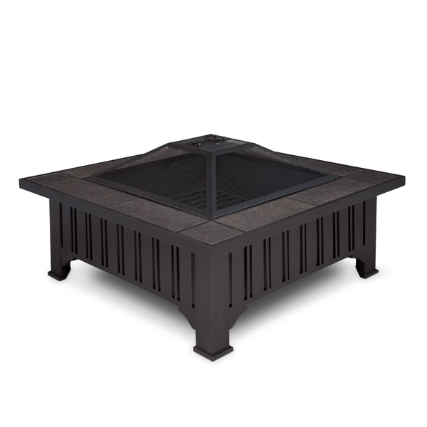 Lafayette Square Wood Burning Fire Pit in Black, 34-in O1