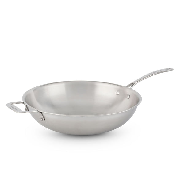 Lagostina 3-Ply Clad Commercial Wok Fry Pan, 32-cm X7