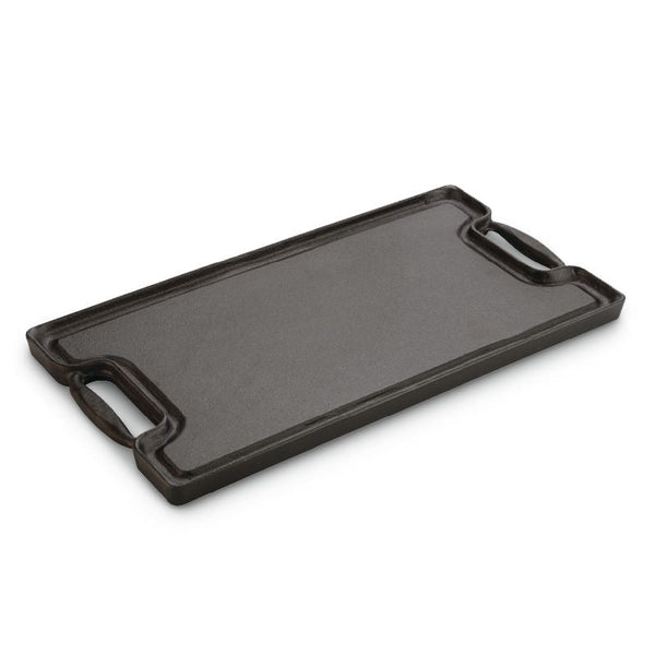 Lagostina Pre-Seasoned Cast Iron Reversible Grill, Oven & BBQ Safe, Black, 20-in x 10-in R9