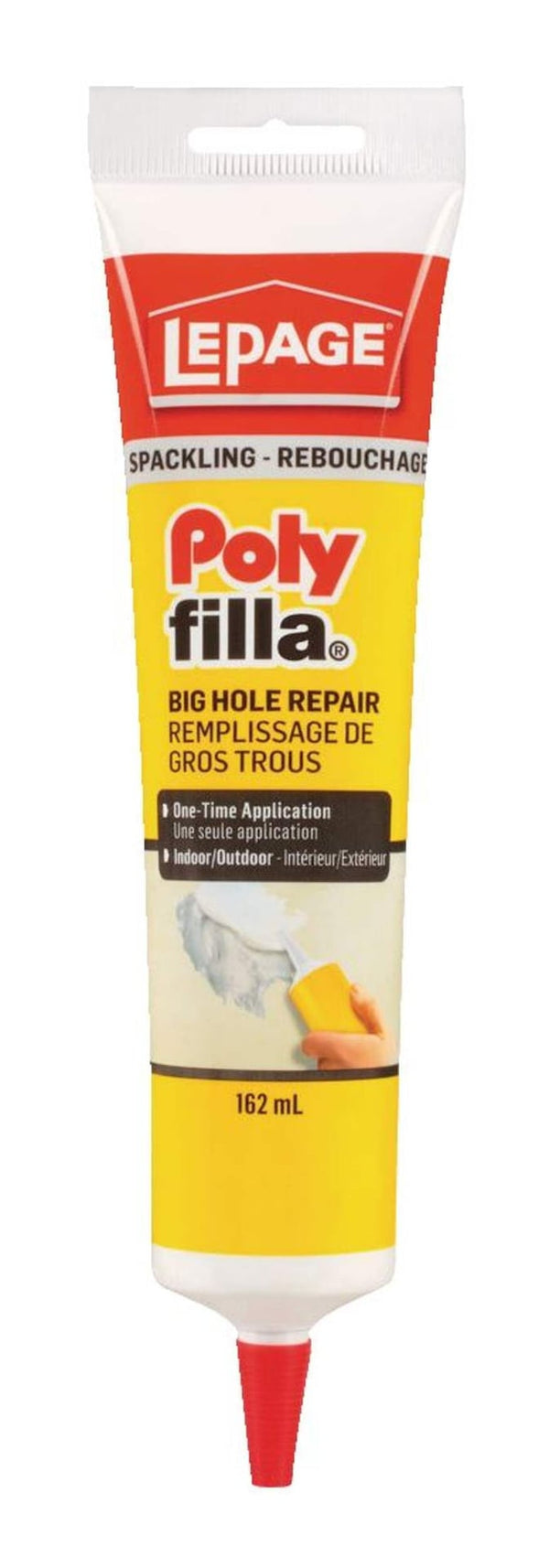 LePage Polyfilla Big Hole Repair Spackling, Hole & Crack Filler, Indoor/Outdoor Use, Assorted Sizes O7
