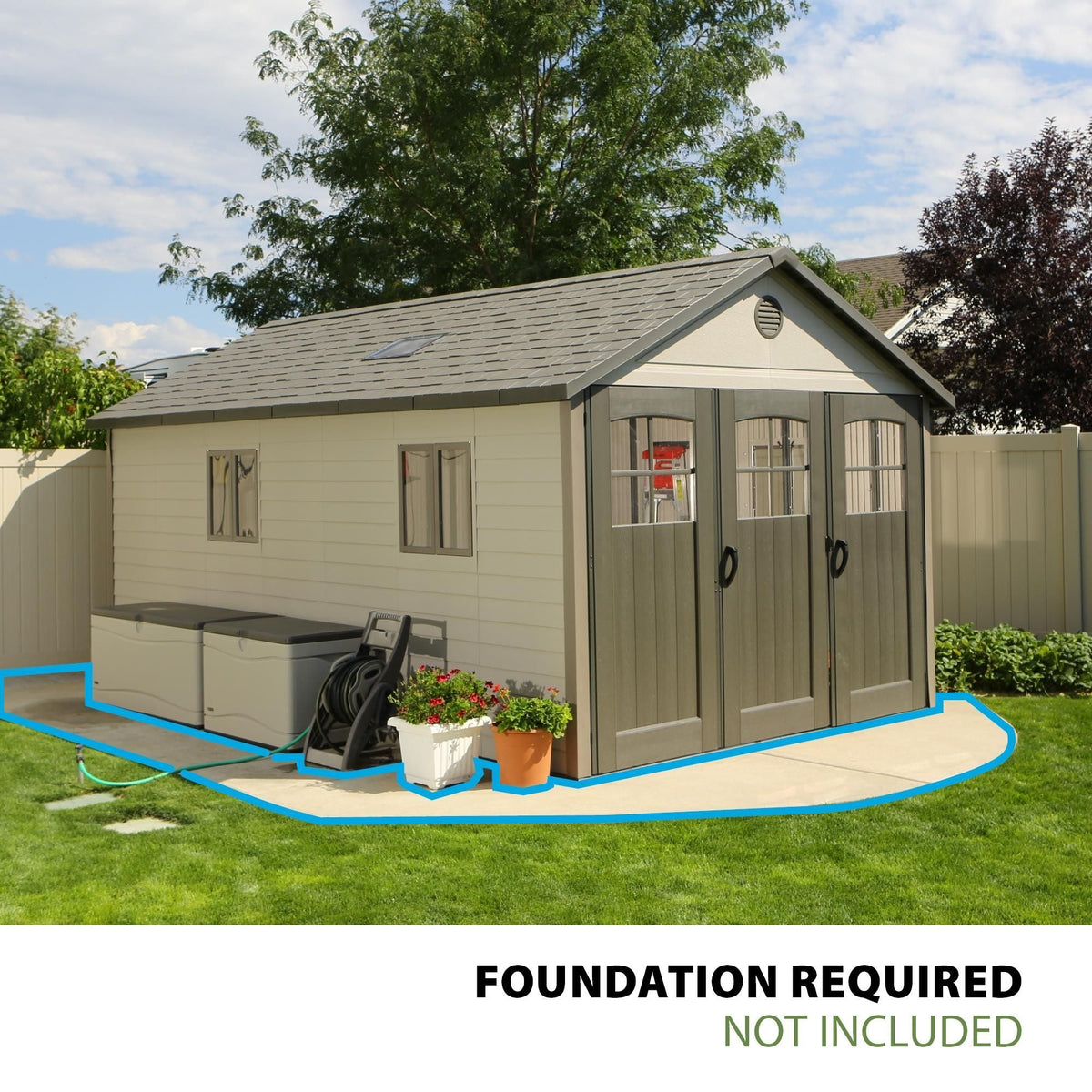 Lifetime Outdoor Storage Shed, 11-ft x 18.5-ft