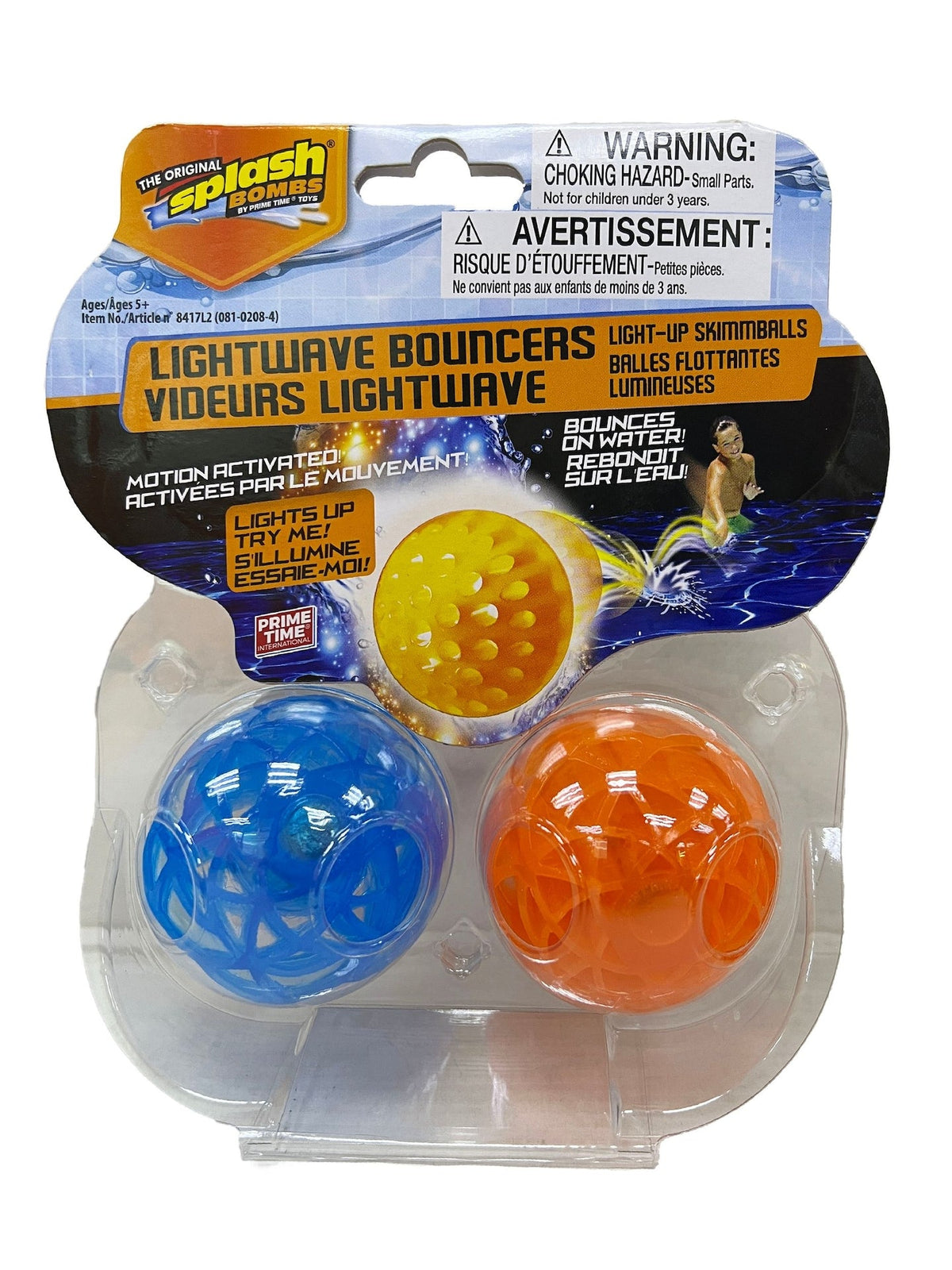 Luminator Light-Up Skim Ball Game, Multi-Coloured, 2-pk, Ages 5+, for Beach/Pool Fun Activities