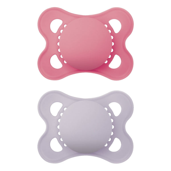 MAM Matte Non-Deco Pacifier, 0-6 Months, Girl, 2-pk P4