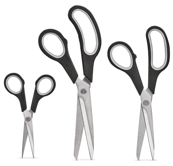 MASTER Chef Stainless Steel Scissor Set, Ergonomic Grip, 3-pc A7