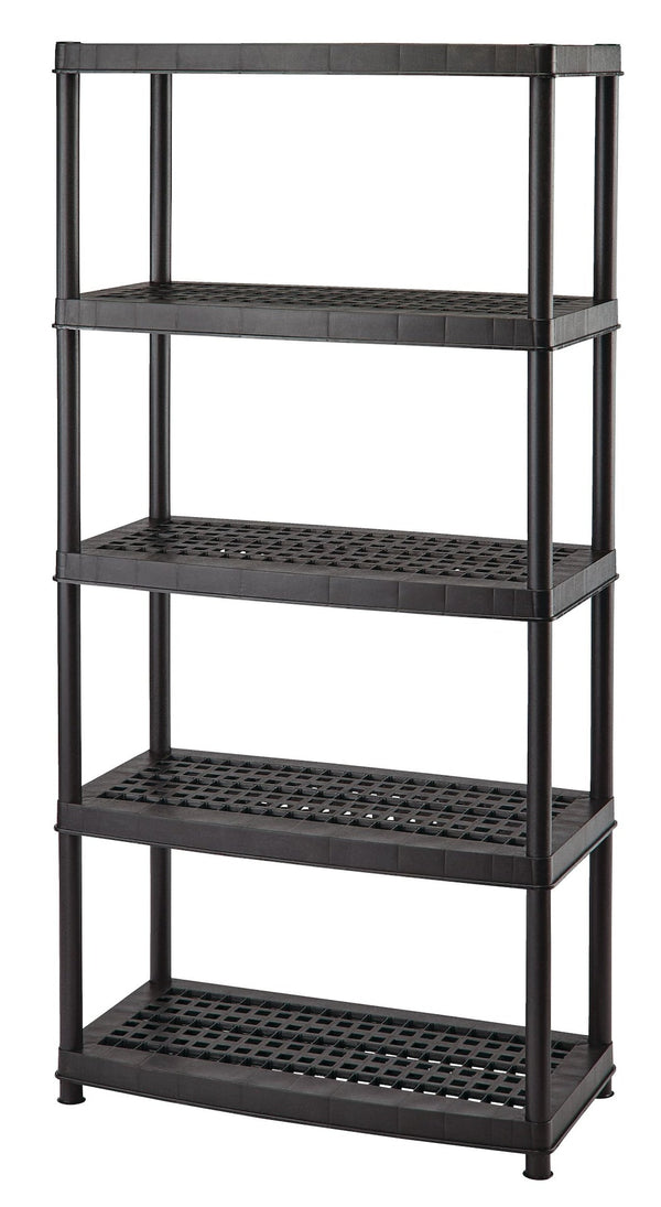 Mastercraft 5-Shelf Resin/ Plastic Storage Rack/ Shelving Unit, 36 x 18 x 72-in F5